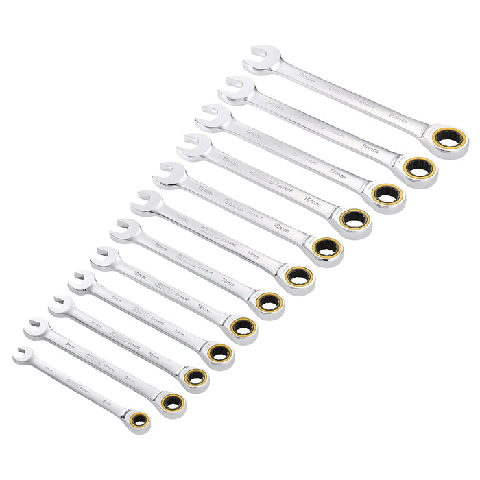 Draper Expert HI-TORQ® Metric Ratchet Combination Spanner Set (12 Piece)