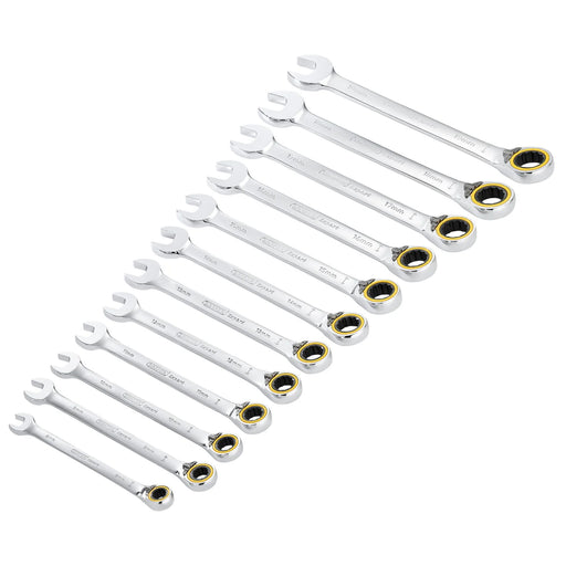 Draper Expert HI-TORQ® Metric Reversible Ratchet Combination Spanner Set (12 - image 1