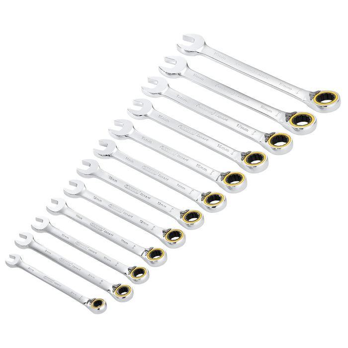 Draper Expert HI-TORQ® Metric Reversible Ratchet Combination Spanner Set (12