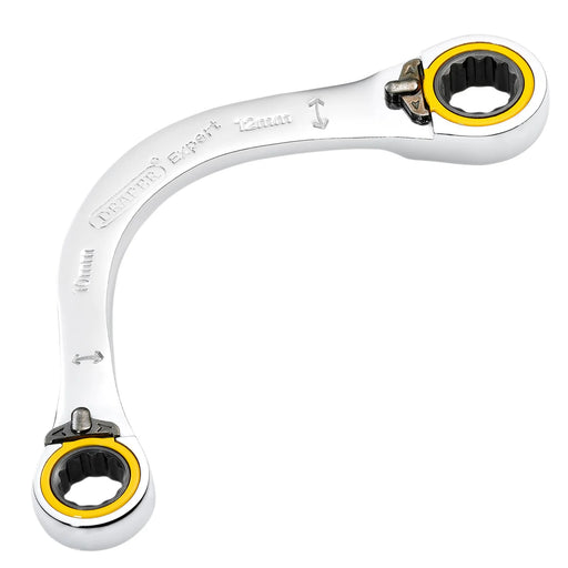 Draper Expert HI-TORQ® Double Ring Ratchet Half Moon Spanner, 10 x 12mm - image 1