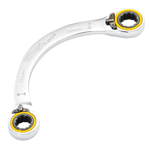 Draper Expert HI-TORQ® Double Ring Ratchet Half Moon Spanner, 11 x 13mm - image 1