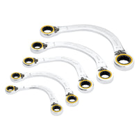 Draper Expert HI-TORQ® Double Ring Reversible Ratchet Half Moon Spanner Set (5