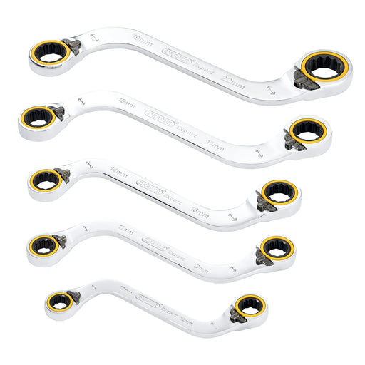 Draper Expert HI-TORQ® Double Ring Reversible Ratchet S-Shape Spanner Set (5 - image 1