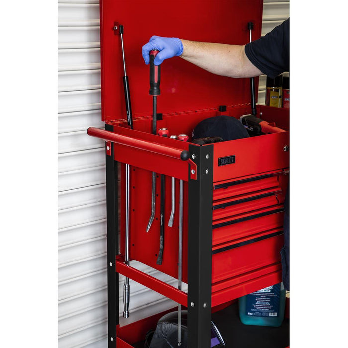 Superline PRO Heavy-Duty Mobile Tool & Parts Trolley 5 Drawers & Lockable Top Superline Pro - Town Tools 