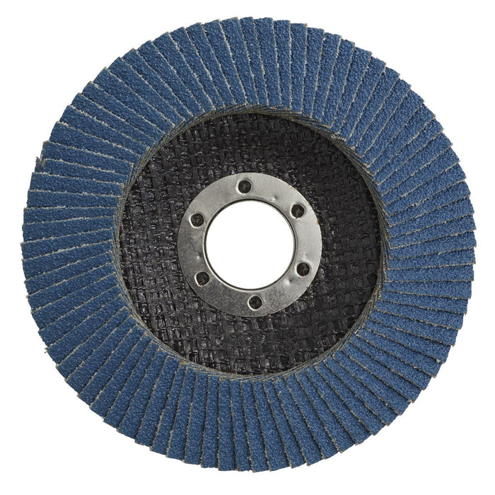 Sealey 115mm Zirconium Flap Discs 40Grit 22mm Bore - Pack of 10 FD1154010 Sealey - Town Tools 