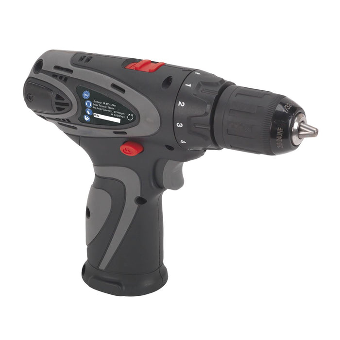 Sealey Drill/Driver 10mm 2-Speed 14.4V Li-ion - Body Only CP6014 Sealey - Town Tools 