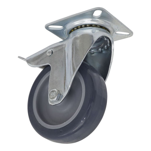 Sealey Castor Wheel Swivel Plate with Total Lock75mm SCW275SPL Sealey - Town Tools 