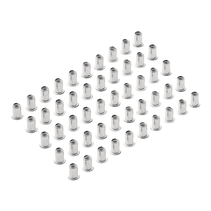 Draper Zinc Plated Threaded Insert Rivet Nuts, (Pack of 50) 0.7-1.5mm