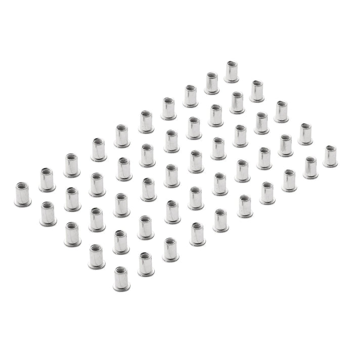 Draper Zinc Plated Threaded Insert Rivet Nuts, (Pack of 50) 0.7-1.5mm