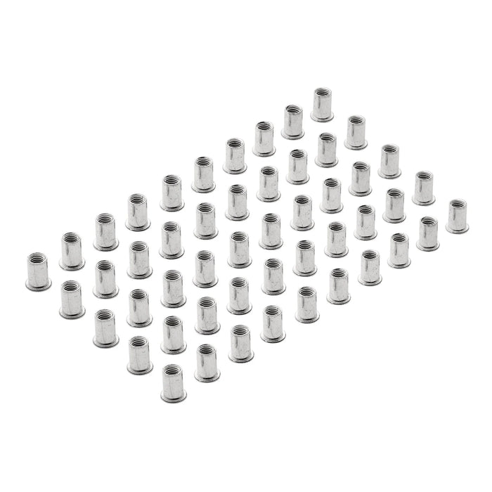 Draper Zinc Plated Threaded Insert Rivet Nuts, (Pack of 50) 0.7-1.5mm