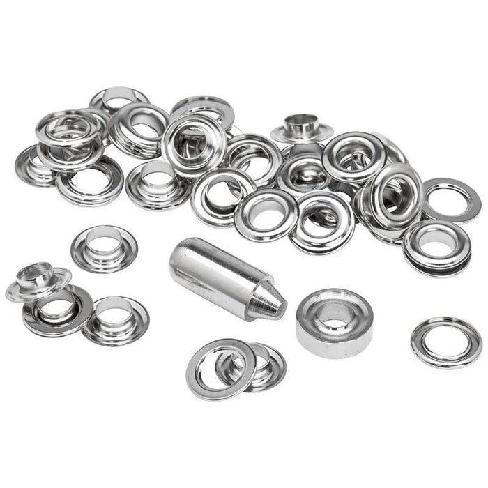 Rapid Eyelets 12 x 23mm (25) + Metal 2 Piece Anvil Rapid - Town Tools