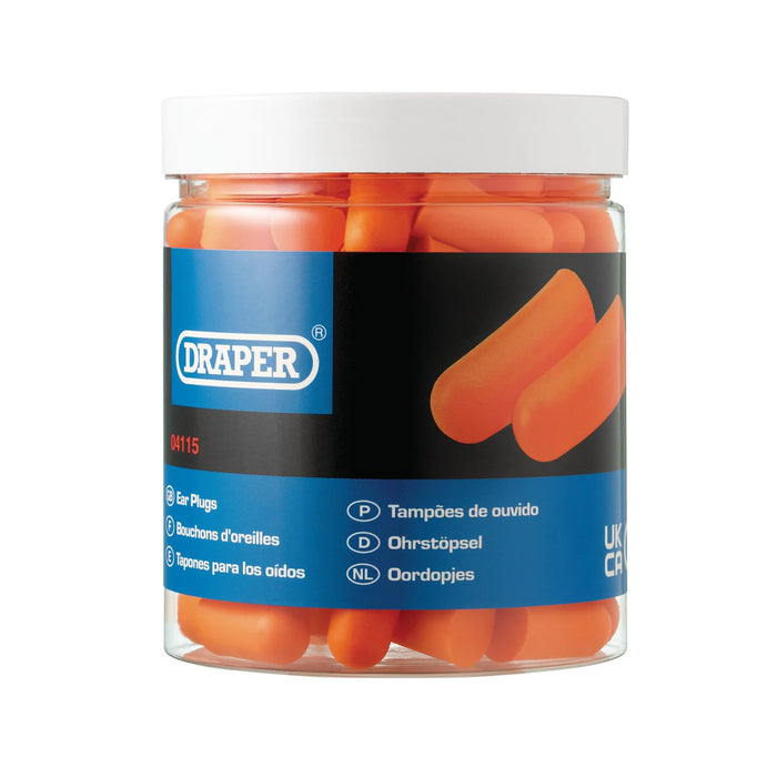Draper Disposable Ear Plugs (Jar of 50 Pairs) - EP50/B