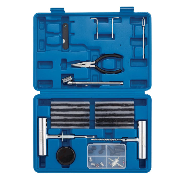 Draper Tyre Puncture Repair Kit for Tubeless Off Road Vehicles (65 Piece)