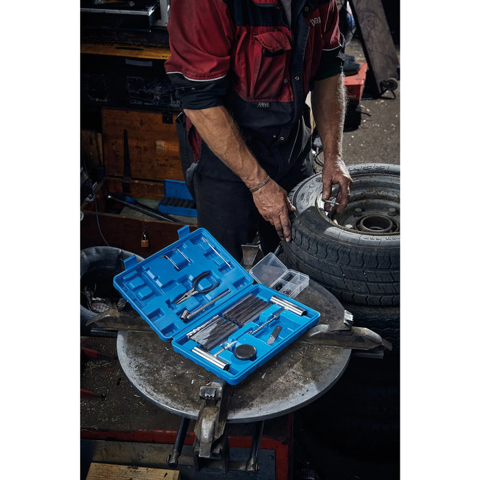 Draper Tyre Puncture Repair Kit for Tubeless Off Road Vehicles (65 Piece)