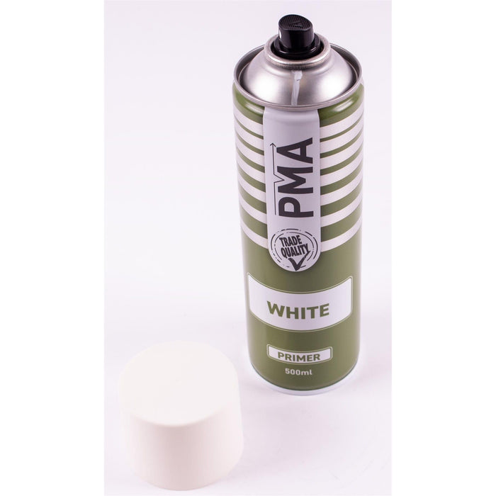 6 x PMA Professional White Primer 500ml Spray Paint High Coverage