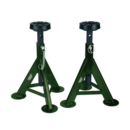 Draper Expert Axle Stands, 3 Tonne, Green (Pair) - AS3000EG
