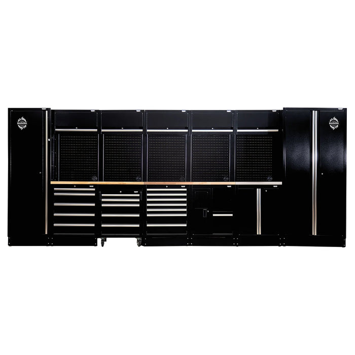 BUNKER® 25 Piece Modular Storage Combo with Sink and Hardwood Worktop, 4915mm