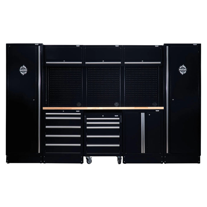 BUNKER® 16 Piece Modular Storage Combo with Hardwood Worktop, 3240mm