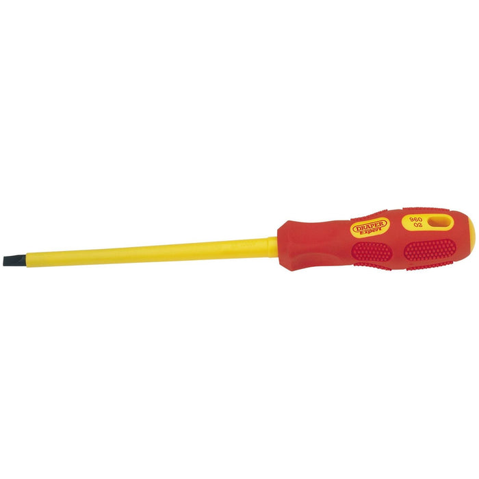 Draper VDE Approved Fully Insulated Plain Slot Screwdriver, 6.5 x 150mm (Sold Lo Draper - Town Tools 