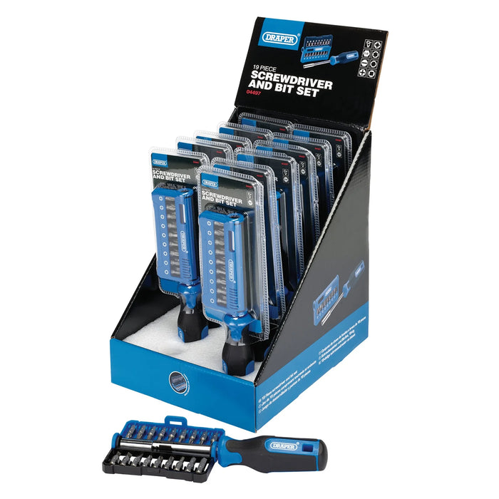 Draper Screwdriver and Bit Set (19 Piece) - SBS19
