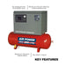 Sealey 200L Low Noise Belt Drive Air Compressor with Cast Cylinders 3hp Sealey - Town Tools 