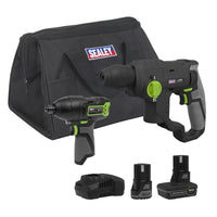 2 x SV10.8 Series Cordless Rotary Hammer Drill & Impact Driver Kit 10.8V 2
