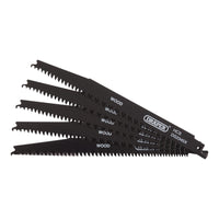 Draper Reciprocating Saw Blades for Wood and Plastic Cutting, 200mm, 6-10tpi (Pa