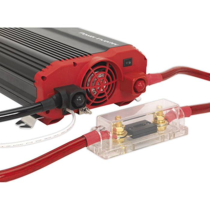 Sealey Power Inverter Modified Sine Wave 1100W 12V DC 230V ~ 50Hz PI1100 Sealey - Town Tools 