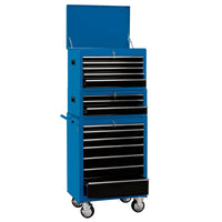 Draper Expert Combination Roller Cabinet and Tool Chest, 15 Drawer, 26", Blue