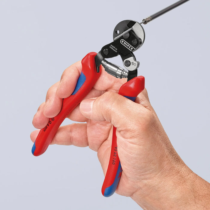 KNIPEX 95 62 160 SB Wire Rope Cutter for High-Strength Wire Rope, 160mm