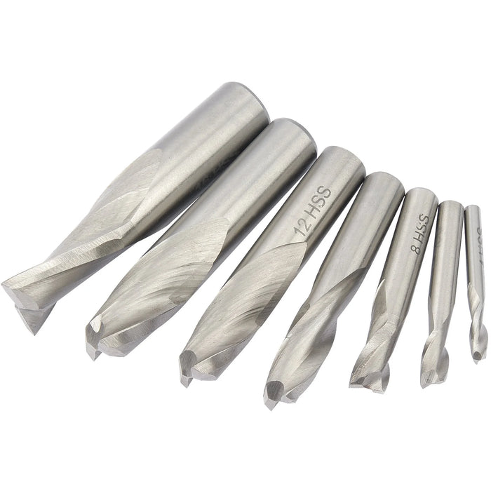 Draper HSS End Mill Set Dia. Two Flute, 4 - 16mm - MILL-10045