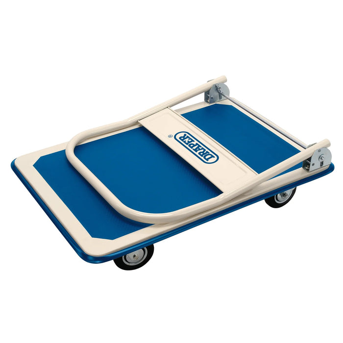 Draper Platform Trolley with Folding Handle, 900 x 600 x 850mm, 300kg - FRT300