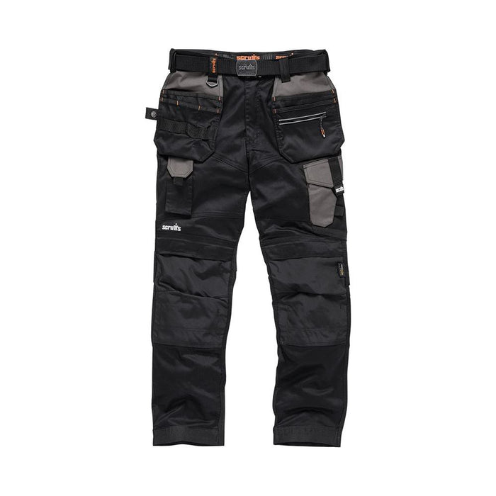 Scruffs Pro Flex Holster Trousers Black 40R Scruffs - Town Tools 