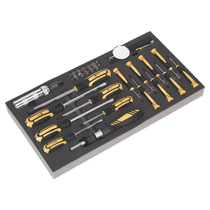 Sealey Tool Tray with Screwdriver Set 36pc S01128 Sealey - Town Tools 