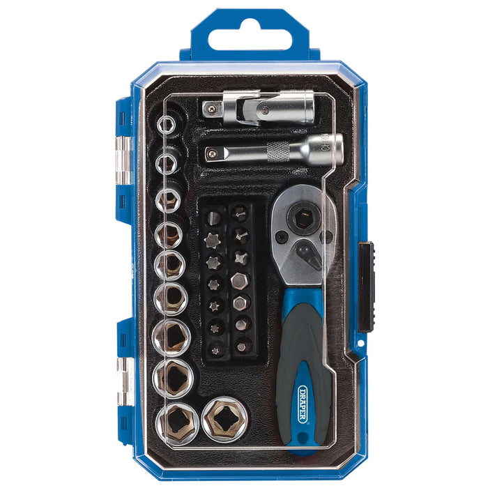 Draper Metric Socket Set, 1/4" Sq. Dr. (27 Piece) - 1/4SS27