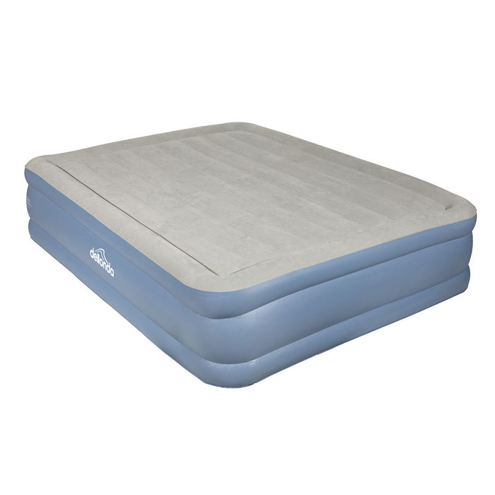 Dellonda Raised Air Bed with Built-in Electric Pump & Storage Bag - Queen