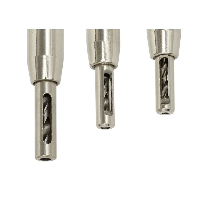 Sealey Self-Centring Chamfered Hinge Drill Set 3pc AK3HD Sealey - Town Tools 