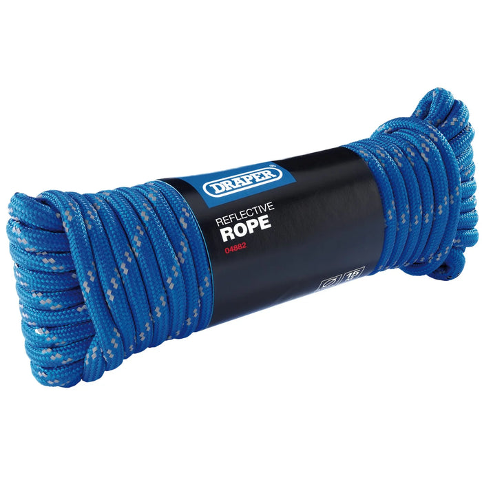 Draper Reflective Polypropylene Rope, 15m x 9mm - RR/Q