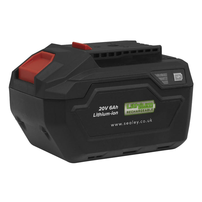 Sealey SV20 Series Power Tool Battery 20V 6Ah CP20VBP6 Sealey - Town Tools 