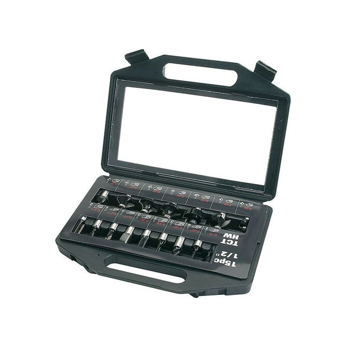 Trend SET/SS9TC 1/2in TCT Router Bit Starter Set, 15 Piece Trend - Town Tools