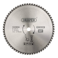 Draper TCT Multi-Purpose Circular Saw Blade, 355 x 25.4mm, 66T - SBM9