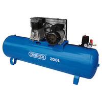 Draper Stationary Belt-Driven Air Compressor, 200L, 2.2kW 55313