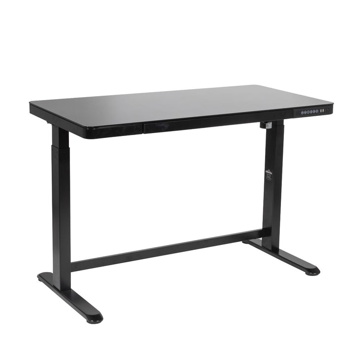 Dellonda Single Motor Ultra-Quiet Electric Desk with Control Panel USB Port