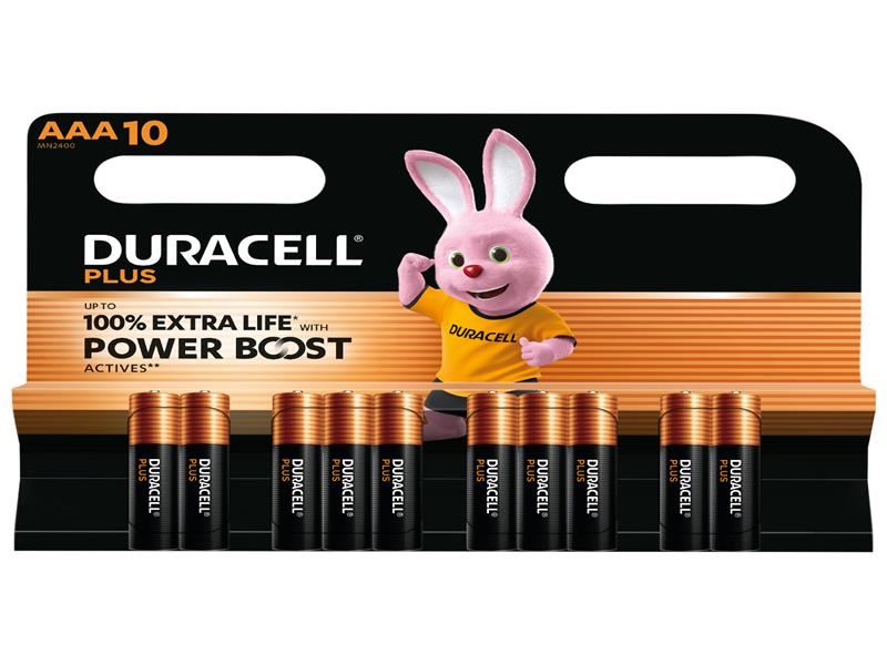 Duracell AAA Cell Plus with Power Boost Batteries (Pack 10) Duracell - Town Tools