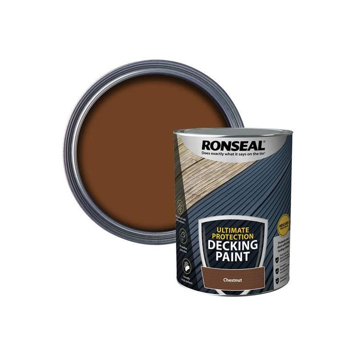 Ronseal Ultimate Protection Decking Paint Chestnut 5 litre Ronseal - Town Tools