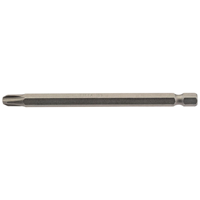 Draper Cross Slot Insert Bit, 1/4" Hex, 100mm Long, No.3 (Pack of 1) 64366 Draper - Town Tools 