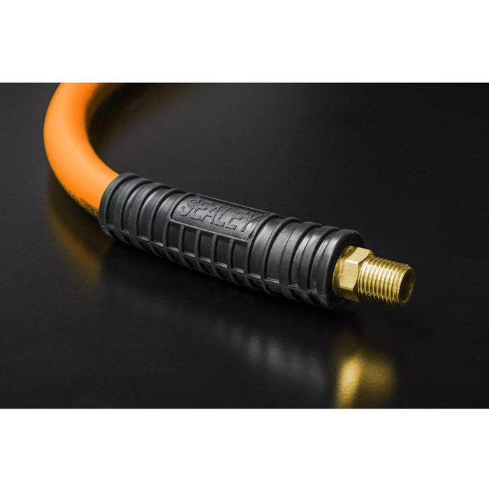 Sealey High-Visibility Hybrid Air Hose with 1/4"BSP Unions 5m x 8mm AHHC5 Sealey - Town Tools 