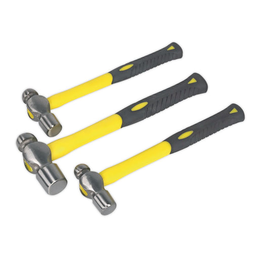 Sealey Premier Premier Ball Pein Hammer Set 3pc with Fibreglass Shafts AK2031 Sealey Premier - Town Tools 