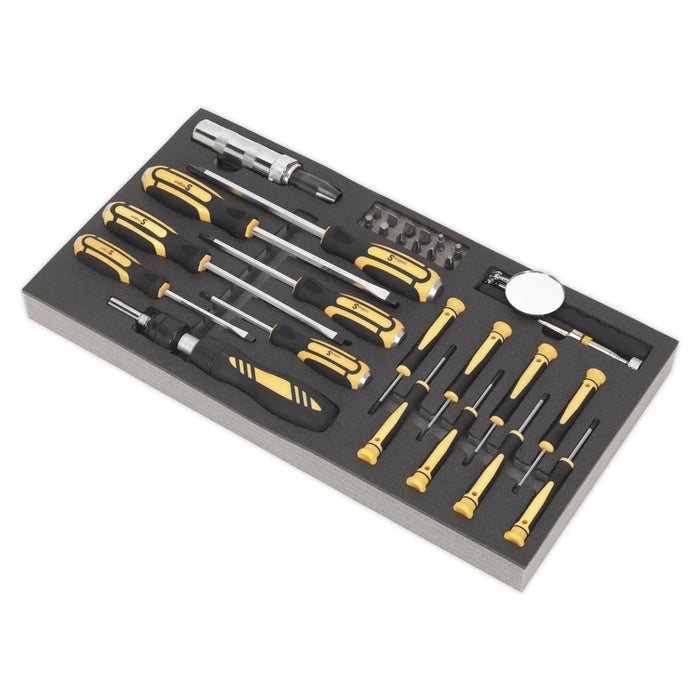 Sealey Tool Tray with Screwdriver Set 36pc S01128 Sealey - Town Tools 