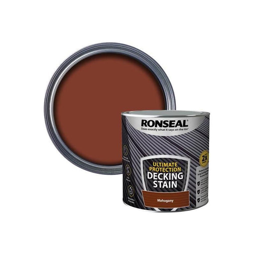 Ronseal Ultimate Protection Decking Stain Rich Mahogany 2.5 litre Ronseal - Town Tools